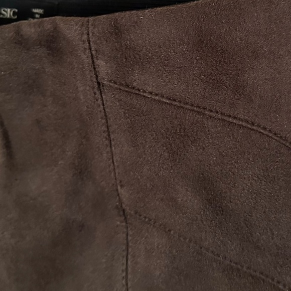 Zara Basic Cocoa Faux Suede AnkleZip Pants Medium - Picture 9 of 12